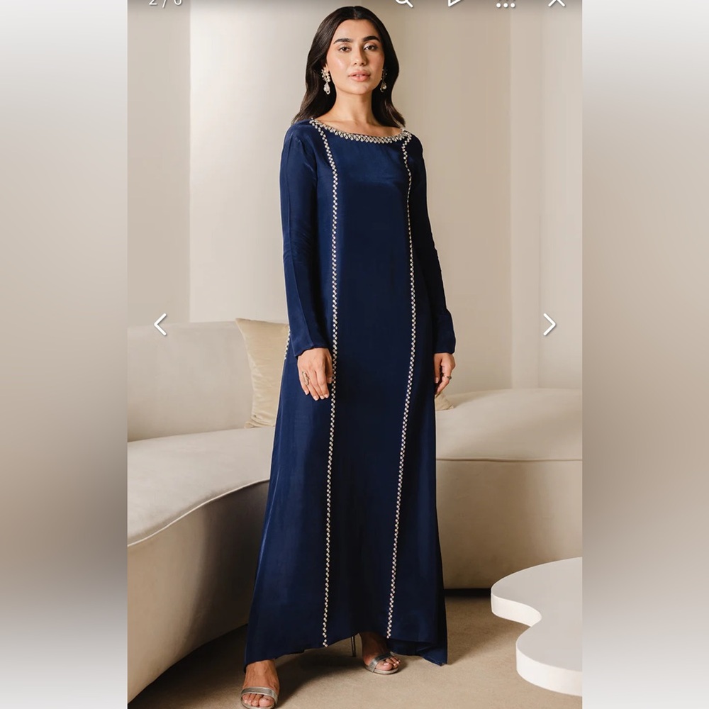 Elegant Navy Blue Maxi Dress by Lulusar